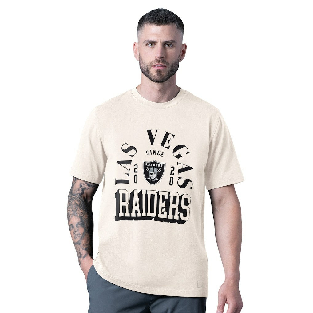 Las Vegas Raiders MSX by Michael Strahan Whiteout Vintage T-Shirt - White T-shirts