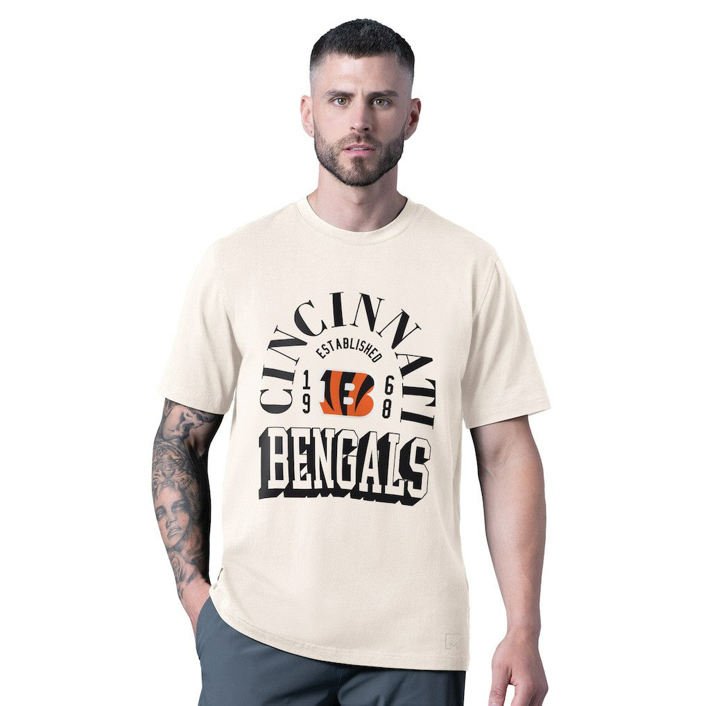Cincinnati Bengals MSX by Michael Strahan Whiteout Vintage T-Shirt - White T-shirts