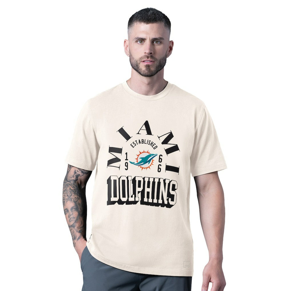 Miami Dolphins MSX by Michael Strahan Whiteout Vintage T-Shirt - White T-shirts