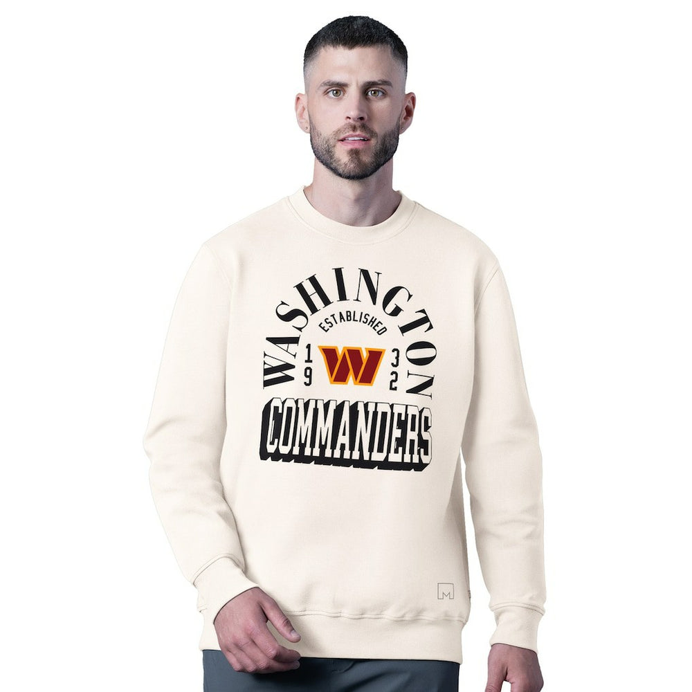 Washington Commanders MSX by Michael Strahan Whiteout Tri-Blend Sweatshirt - White Sweatshirts