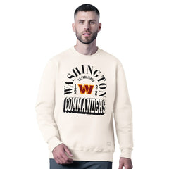 Washington Commanders MSX by Michael Strahan Whiteout Tri-Blend Sweatshirt - White Sweatshirts