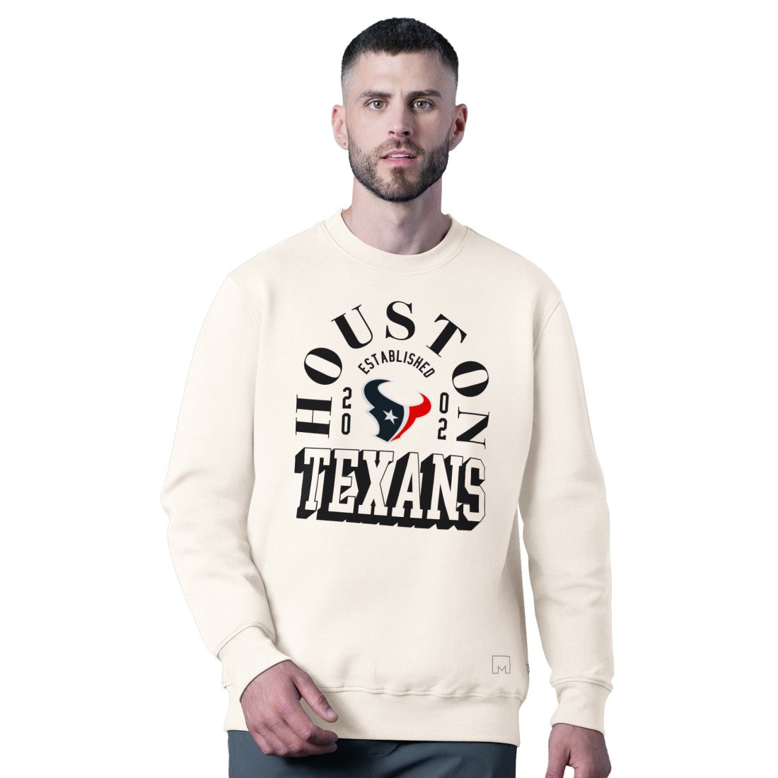 Houston Texans MSX by Michael Strahan Whiteout Tri-Blend Sweatshirt - White Sweatshirts