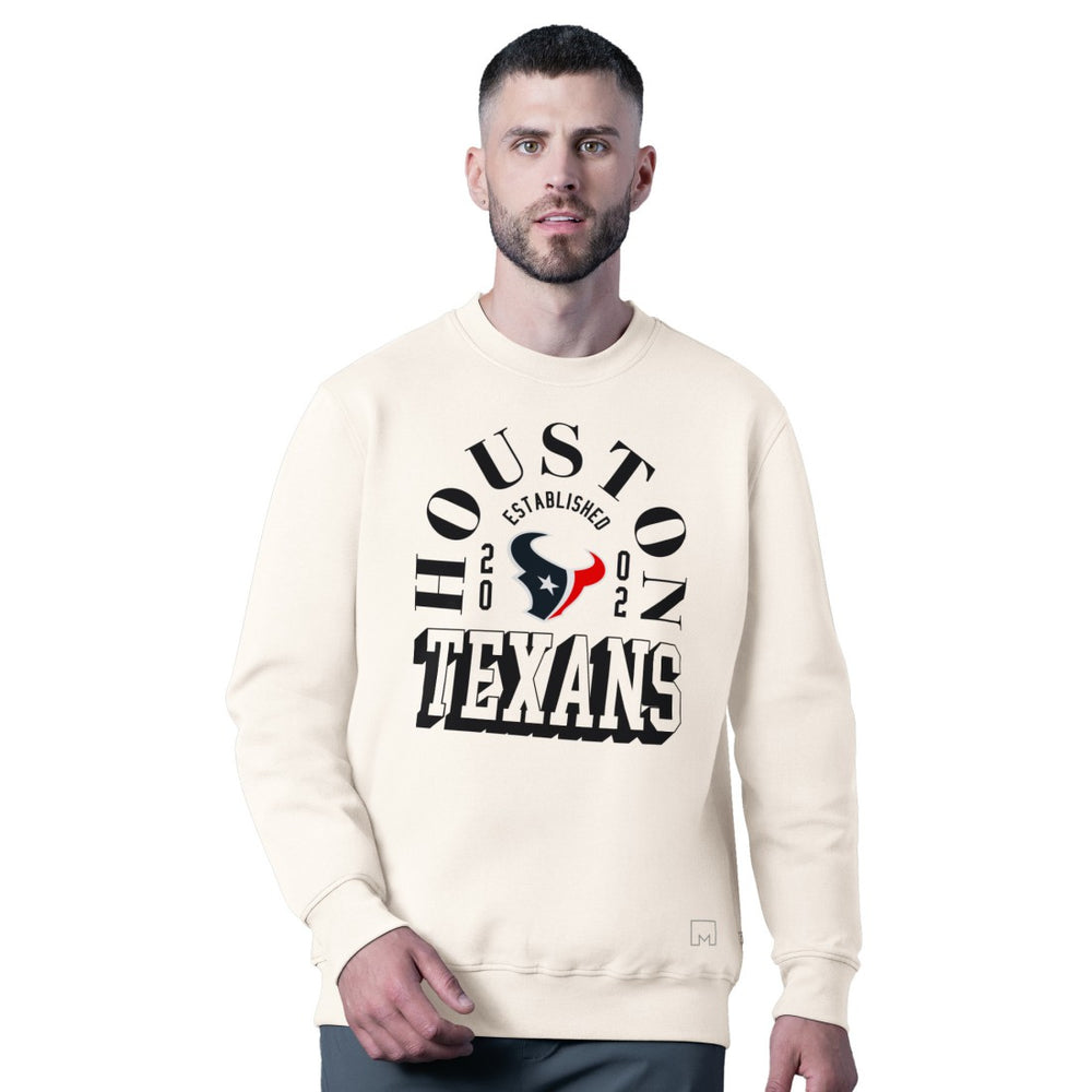 Houston Texans MSX by Michael Strahan Whiteout Tri-Blend Sweatshirt - White Sweatshirts