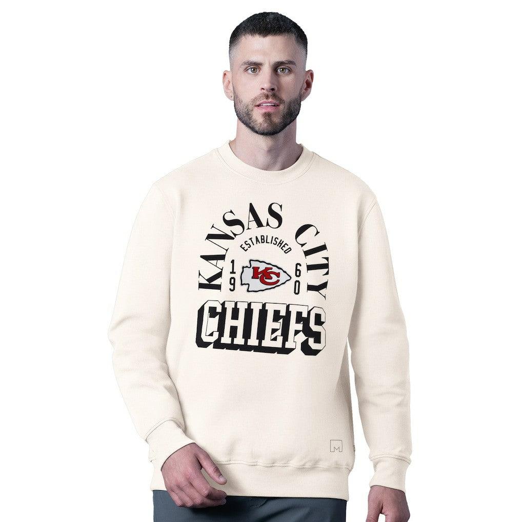 Kansas City Chiefs MSX by Michael Strahan Whiteout Tri-Blend Sweatshirt - White Sweatshirts