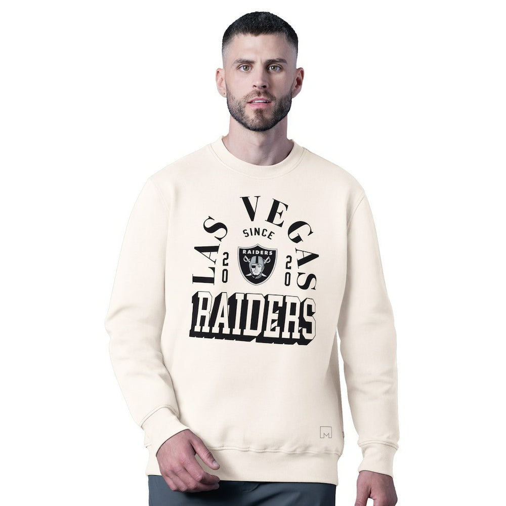 Las Vegas Raiders MSX by Michael Strahan Whiteout Tri-Blend Sweatshirt - White Sweatshirts