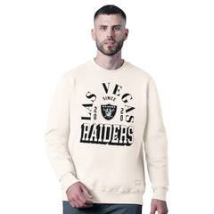Las Vegas Raiders MSX by Michael Strahan Whiteout Tri-Blend Sweatshirt - White Sweatshirts