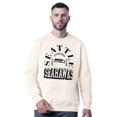 Seattle Seahawks MSX by Michael Strahan Whiteout Tri-Blend Sweatshirt - White Sweatshirts