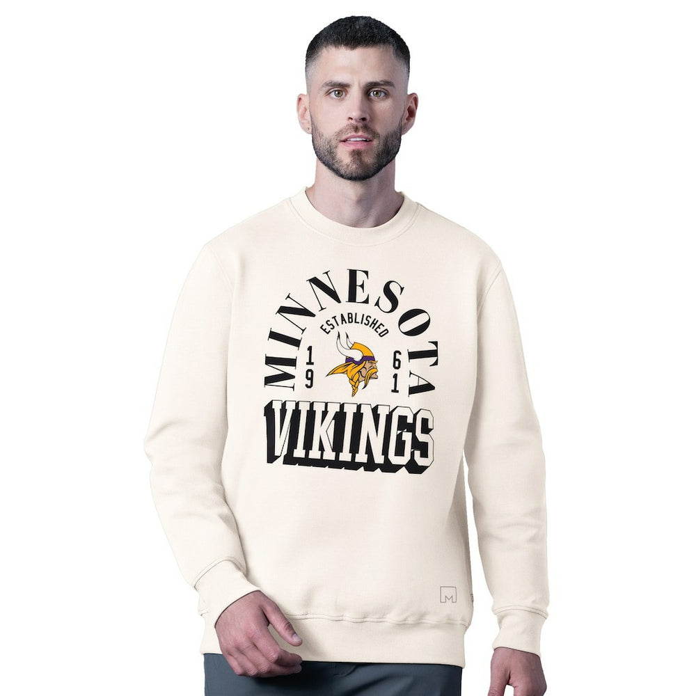 Minnesota Vikings MSX by Michael Strahan Whiteout Tri-Blend Sweatshirt - White Sweatshirts