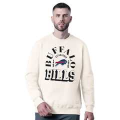 Buffalo Bills MSX by Michael Strahan Whiteout Tri-Blend Sweatshirt - White Sweatshirts