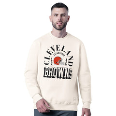 Cleveland Browns MSX by Michael Strahan Whiteout Tri-Blend Sweatshirt - White Sweatshirts