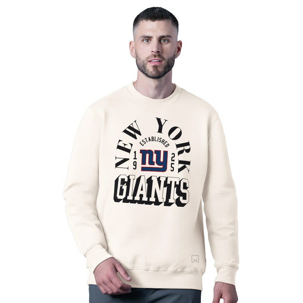 New York Giants MSX by Michael Strahan Whiteout Tri-Blend Sweatshirt - White Sweatshirts