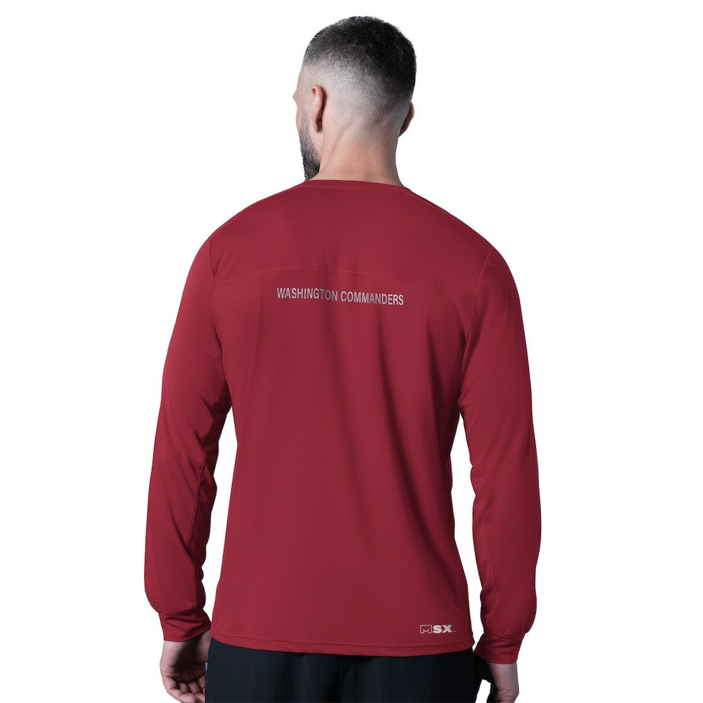 Washington Commanders MSX by Michael Strahan Forward Long-Sleeve T-Shirt - Burgundy T-shirts