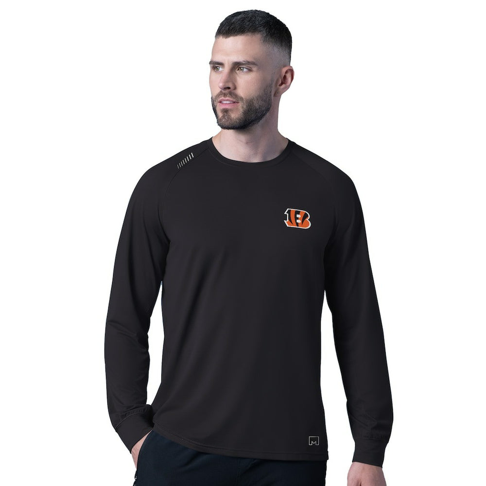 Cincinnati Bengals MSX by Michael Strahan Forward Long-Sleeve T-Shirt - Black T-shirts