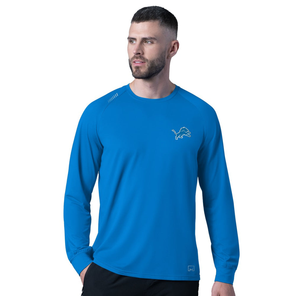 Detroit Lions MSX by Michael Strahan Forward Long-Sleeve T-Shirt - Royal T-shirts