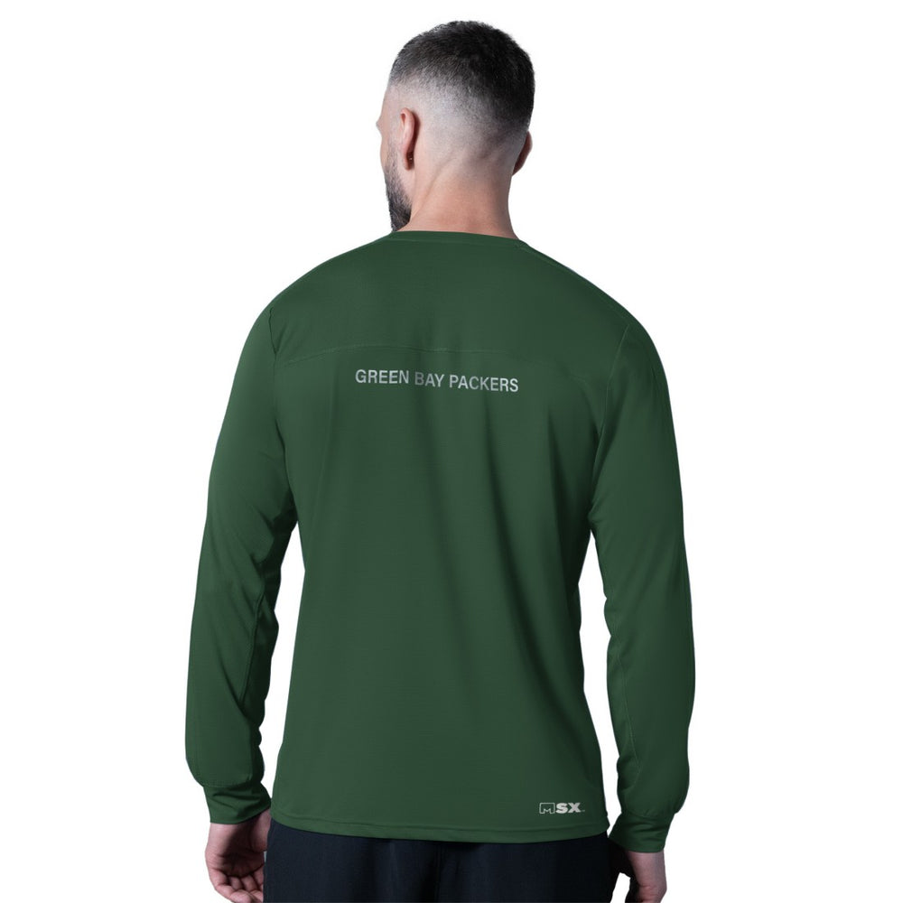 Green Bay Packers MSX by Michael Strahan Forward Long-Sleeve T-Shirt - Green T-shirts