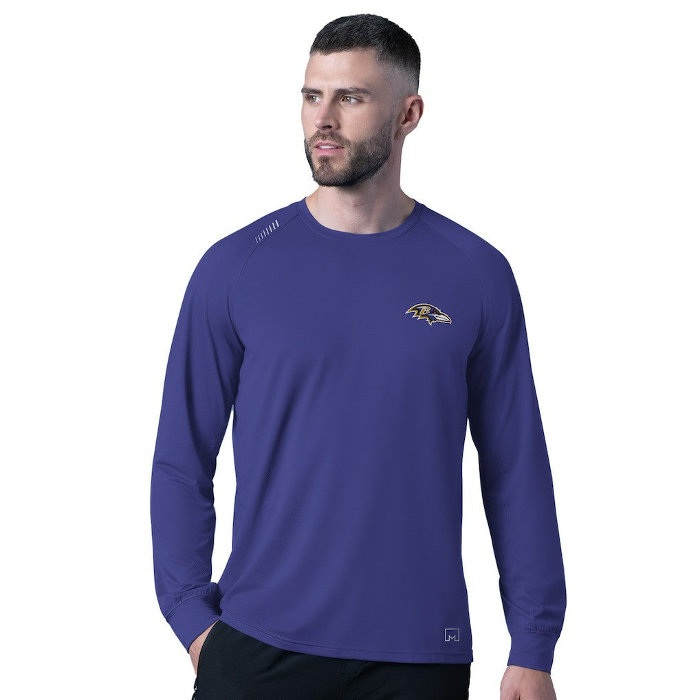 Baltimore Ravens MSX by Michael Strahan Forward Long-Sleeve T-Shirt - Purple T-shirts