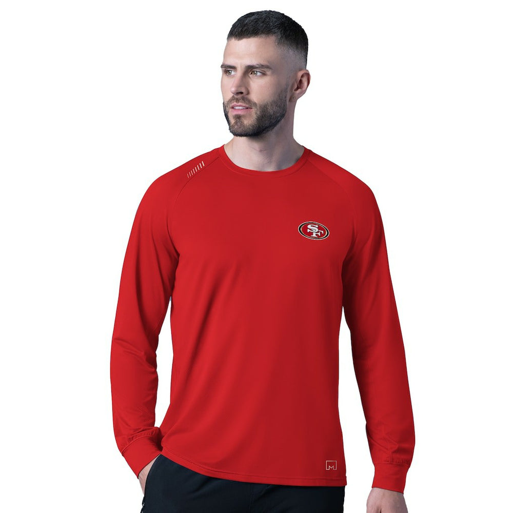 San Francisco 49ers MSX by Michael Strahan Forward Long-Sleeve T-Shirt - Red T-shirts