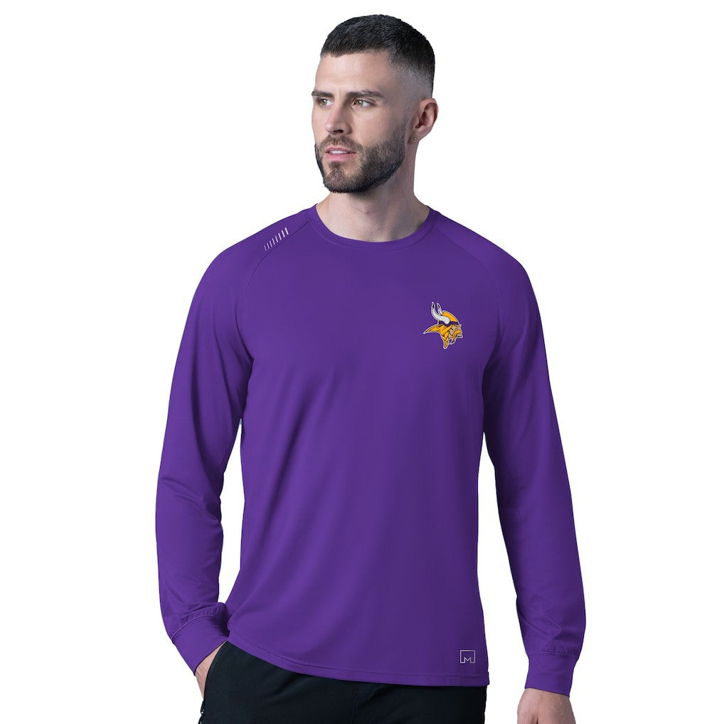 Minnesota Vikings MSX by Michael Strahan Forward Long-Sleeve T-Shirt - Purple T-shirts