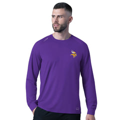 Minnesota Vikings MSX by Michael Strahan Forward Long-Sleeve T-Shirt - Purple T-shirts