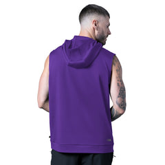Minnesota Vikings MSX by Michael Strahan Tri-Blend Rebound Sleeveless Hoodie - Purple Hoodies