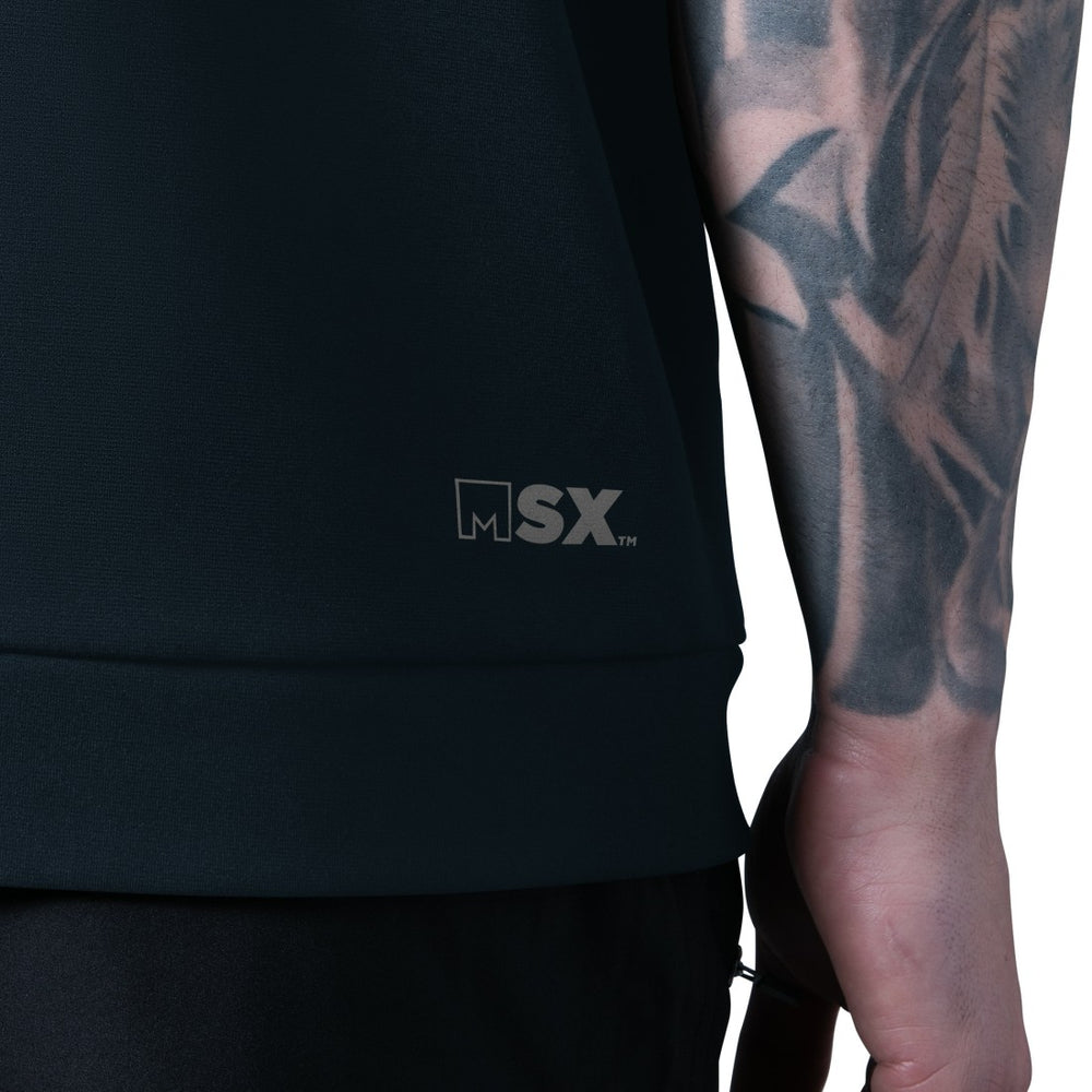 Houston Texans MSX by Michael Strahan Tri-Blend Rebound Sleeveless Hoodie - Navy Hoodies
