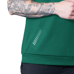New York Jets MSX by Michael Strahan Tri-Blend Rebound Sleeveless Hoodie - Green Hoodies