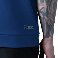 New York Giants MSX by Michael Strahan Tri-Blend Rebound Sleeveless Hoodie - Royal Hoodies