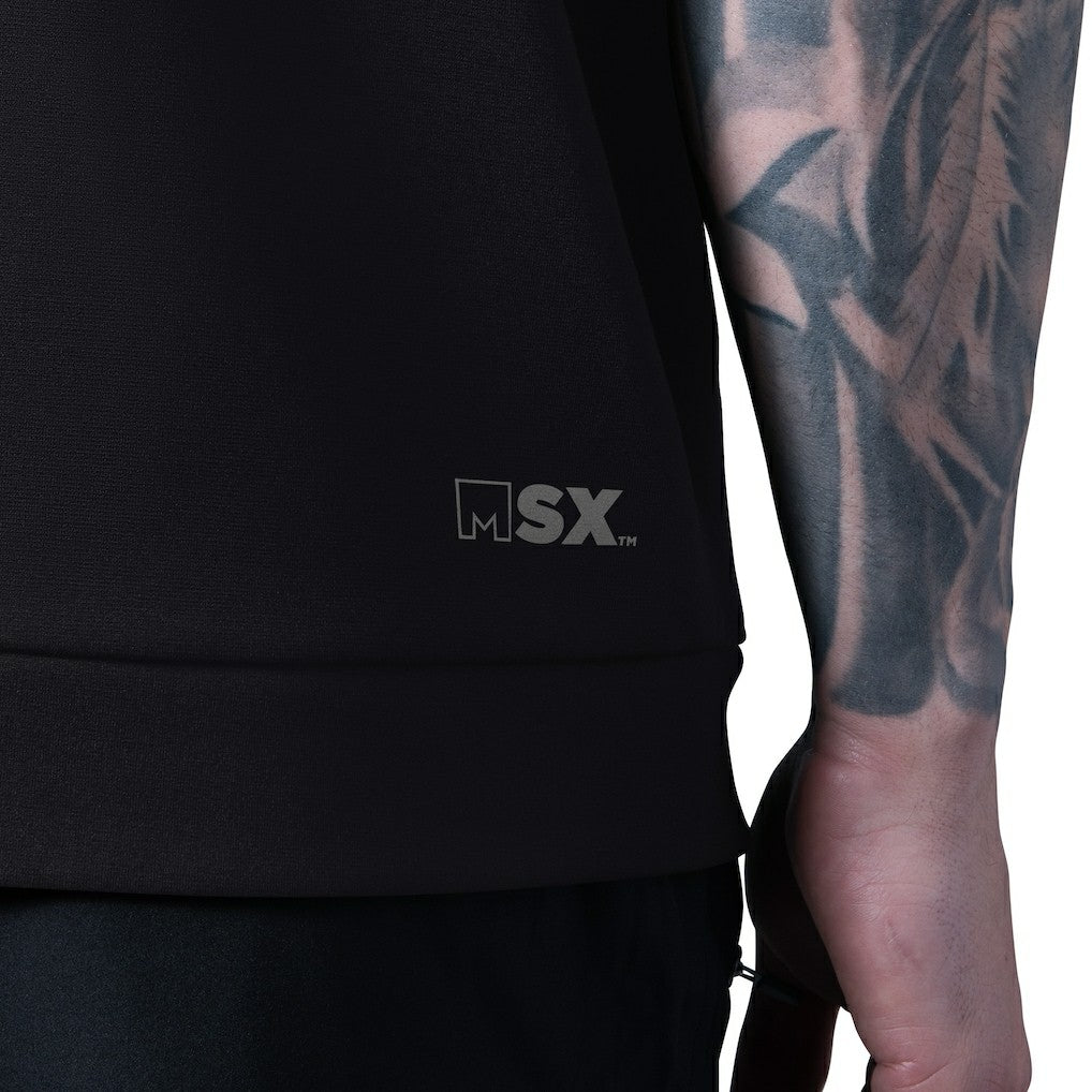 Jacksonville Jaguars MSX by Michael Strahan Tri-Blend Rebound Sleeveless Hoodie - Black Hoodies