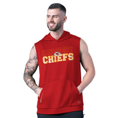 Kansas City Chiefs MSX by Michael Strahan Tri-Blend Rebound Sleeveless Hoodie - Red Hoodies