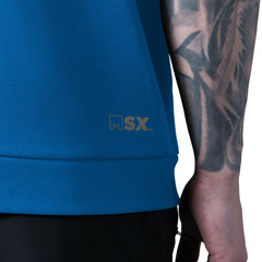 Detroit Lions MSX by Michael Strahan Tri-Blend Rebound Sleeveless Hoodie - Blue Hoodies