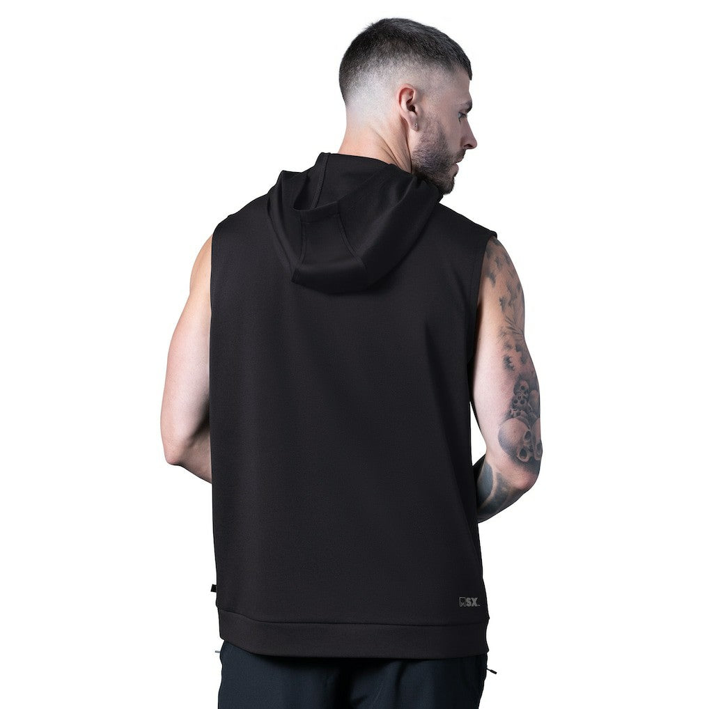 Las Vegas Raiders MSX by Michael Strahan Tri-Blend Rebound Sleeveless Hoodie - Black Hoodies