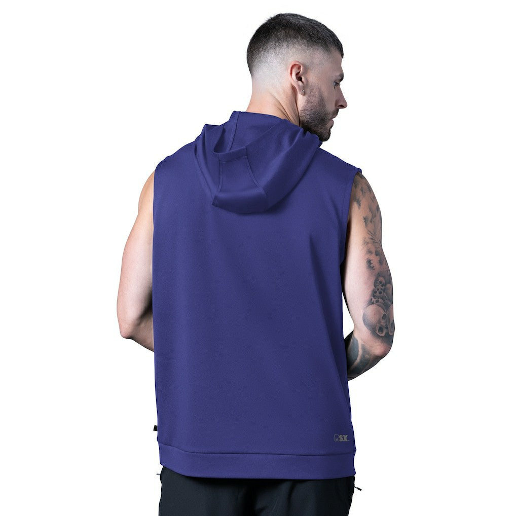 Baltimore Ravens MSX by Michael Strahan Tri-Blend Rebound Sleeveless Hoodie - Purple Hoodies
