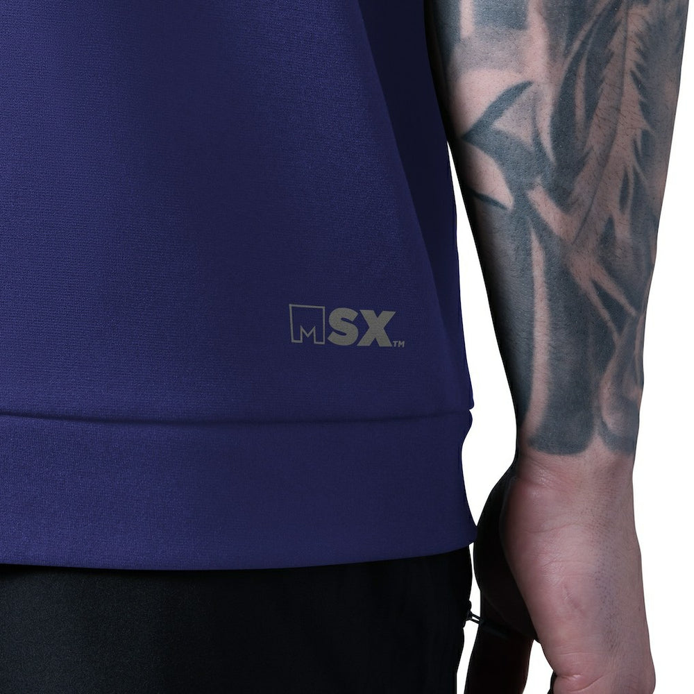 Baltimore Ravens MSX by Michael Strahan Tri-Blend Rebound Sleeveless Hoodie - Purple Hoodies