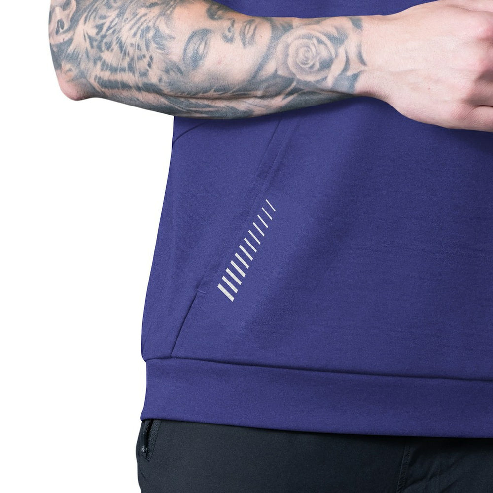 Baltimore Ravens MSX by Michael Strahan Tri-Blend Rebound Sleeveless Hoodie - Purple Hoodies