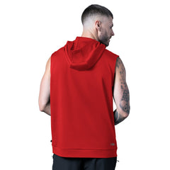 San Francisco 49ers MSX by Michael Strahan Tri-Blend Rebound Sleeveless Hoodie - Scarlet Hoodies