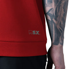 San Francisco 49ers MSX by Michael Strahan Tri-Blend Rebound Sleeveless Hoodie - Scarlet Hoodies