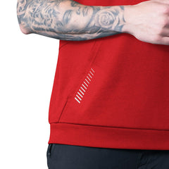 San Francisco 49ers MSX by Michael Strahan Tri-Blend Rebound Sleeveless Hoodie - Scarlet Hoodies