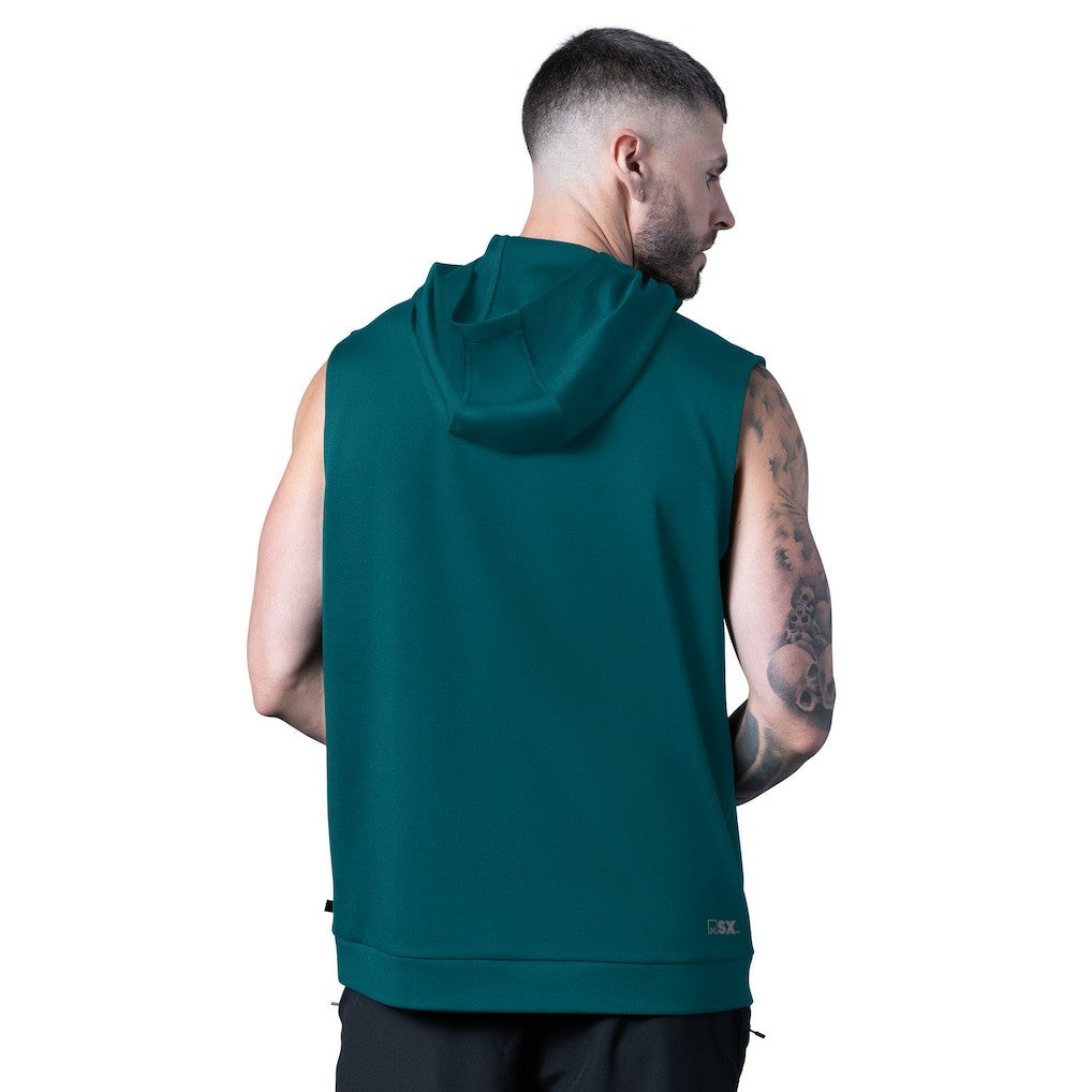 Philadelphia Eagles MSX by Michael Strahan Tri-Blend Rebound Sleeveless Hoodie - Green Hoodies