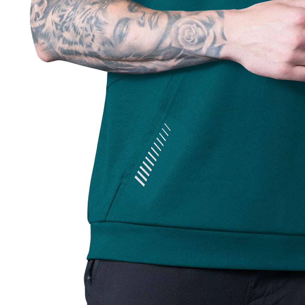 Philadelphia Eagles MSX by Michael Strahan Tri-Blend Rebound Sleeveless Hoodie - Green Hoodies