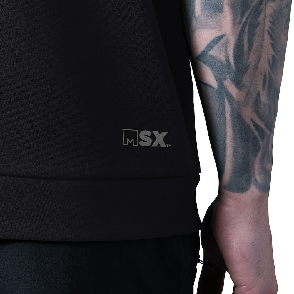 Cincinnati Bengals MSX by Michael Strahan Tri-Blend Rebound Sleeveless Hoodie - Black Hoodies