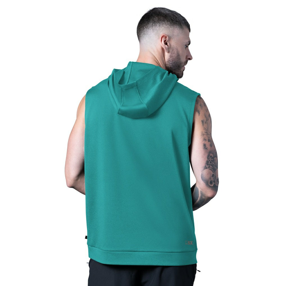 Miami Dolphins MSX by Michael Strahan Tri-Blend Rebound Sleeveless Hoodie - Aqua Hoodies