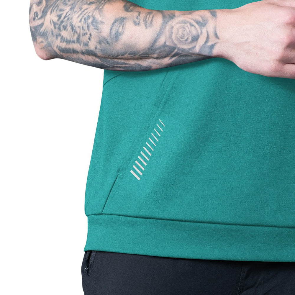 Miami Dolphins MSX by Michael Strahan Tri-Blend Rebound Sleeveless Hoodie - Aqua Hoodies