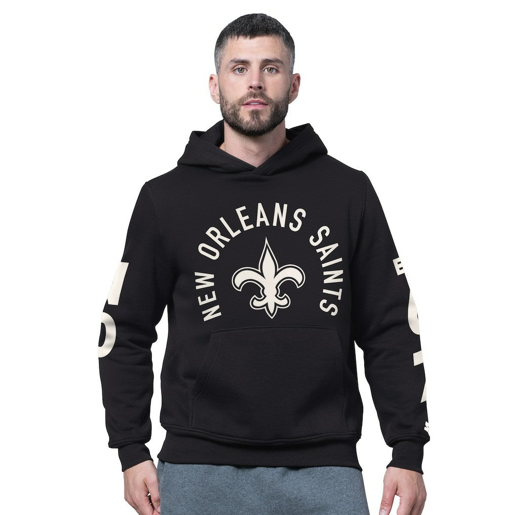 New Orleans Saints Starter Handoff Fleece Hoodie Sweatshirt - Black Hoodies