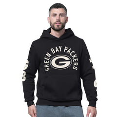 Green Bay Packers Starter Handoff Fleece Hoodie Sweatshirt - Black Hoodies