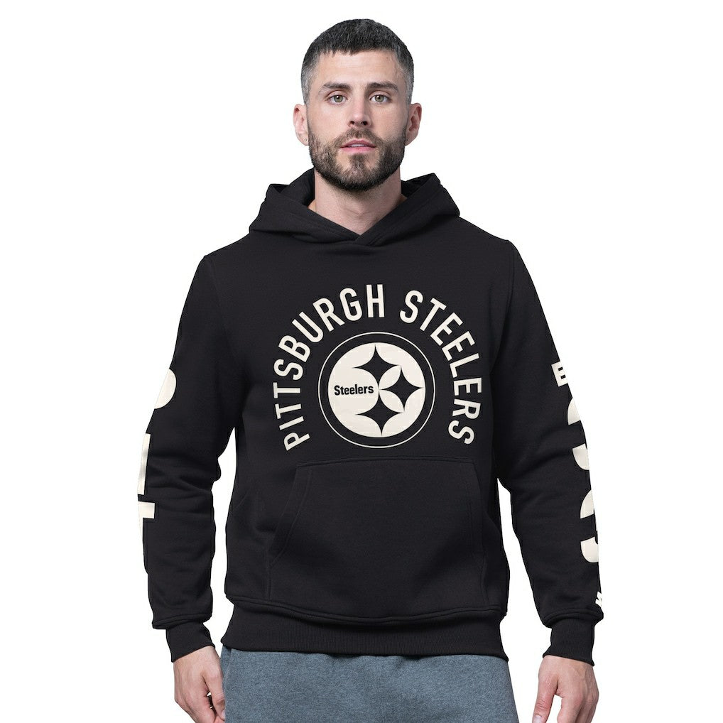 Pittsburgh Steelers Starter Handoff Fleece Hoodie Sweatshirt - Black Hoodies