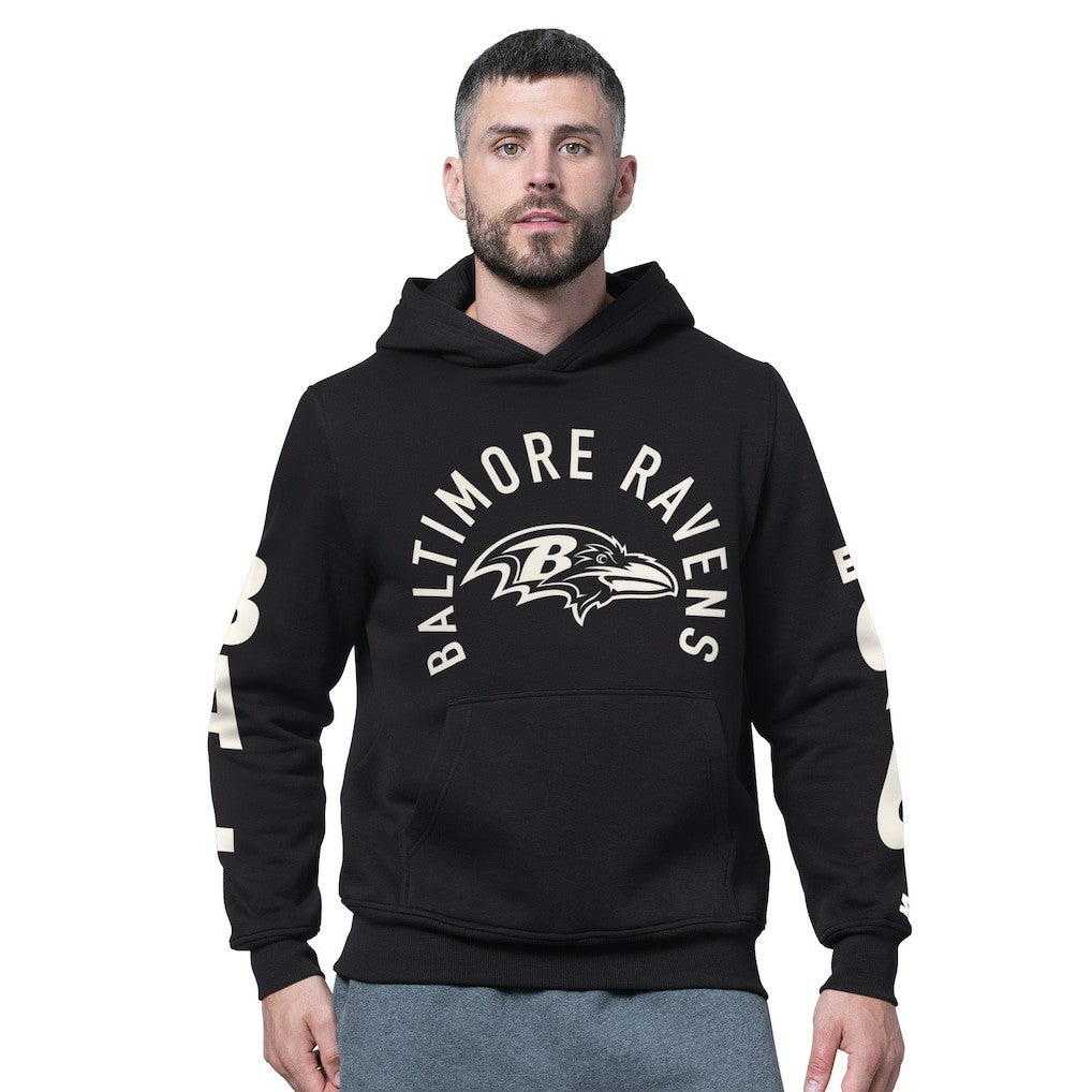 Baltimore Ravens Starter Handoff Fleece Hoodie Sweatshirt - Black Hoodies