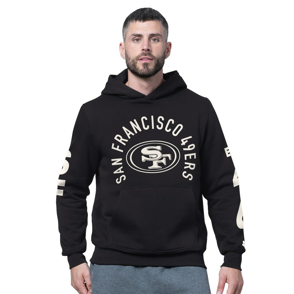 San Francisco 49ers Starter Handoff Fleece Hoodie Sweatshirt - Black Hoodies