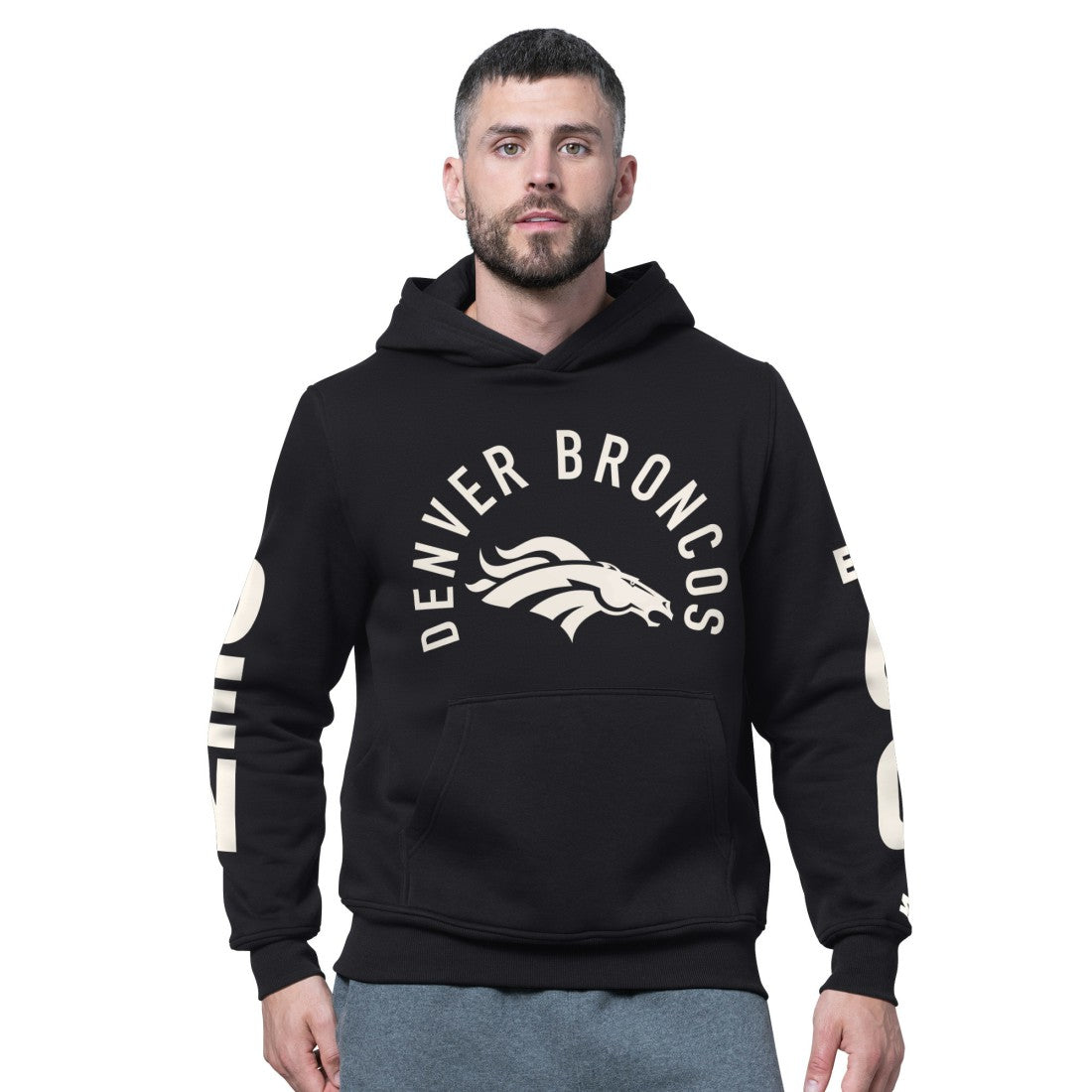 Denver Broncos Starter Handoff Fleece Hoodie Sweatshirt - Black Hoodies