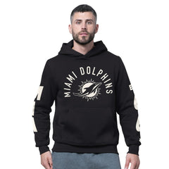 Miami Dolphins Starter Handoff Fleece Hoodie Sweatshirt - Black Hoodies