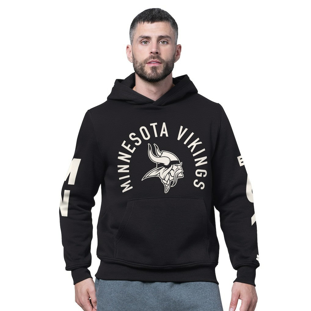 Minnesota Vikings Starter Handoff Fleece Hoodie Sweatshirt - Black Hoodies